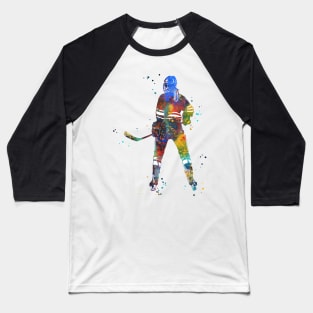 Hockey Player Girl Baseball T-Shirt